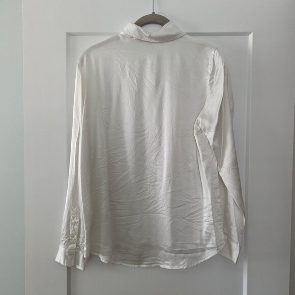 Lilysilk Basic Concealed Placket Silk Shirt - Size Small - White/Cream - Picture 2 of 3